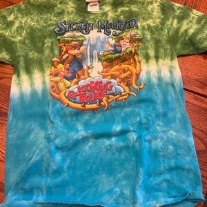 Vintage Disney Splash Mountain Tie Die ‘Looking For Trouble’ T-Shirt. Youth L